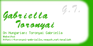 gabriella toronyai business card